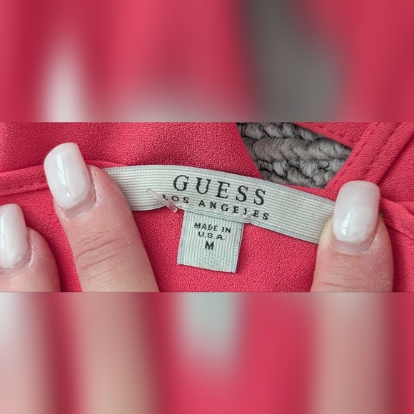 Guess Pink Sleeveless Relaxed Tank Top - Picture 7 of 9